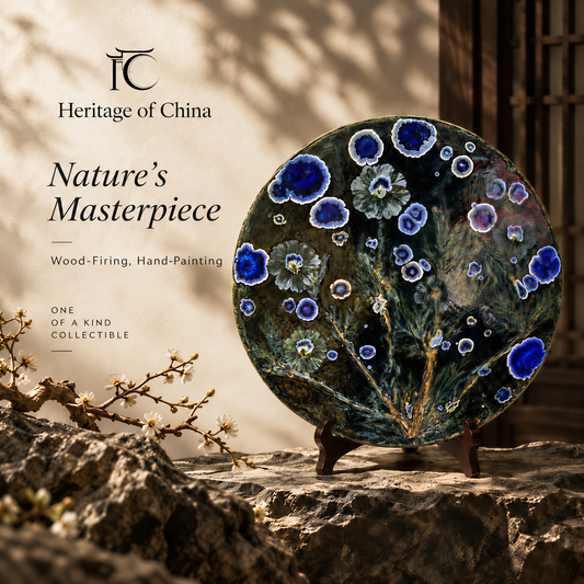 The Collector's Grail: Monumental Hand-Made Wood-Fired Art Platter (Limited to 1)